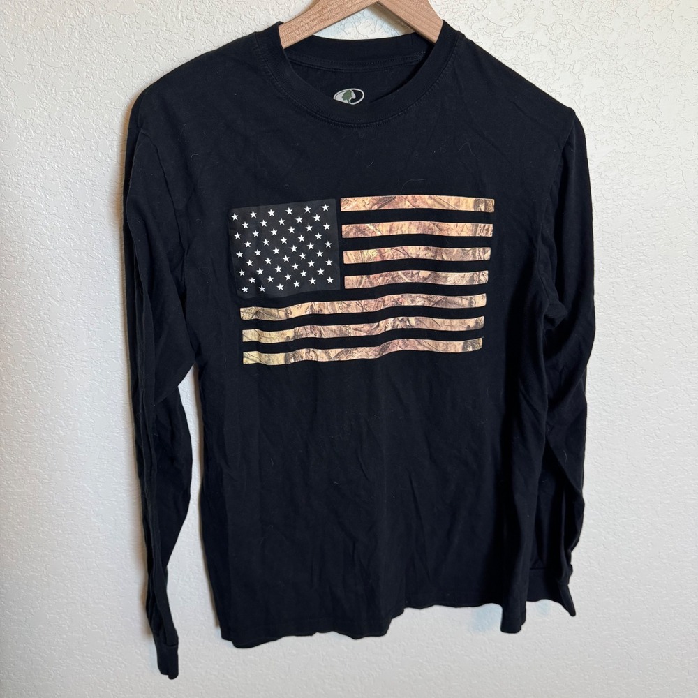 Outdoor Hunting Mossy Oak Long Sleeve Tee Size Medium Black